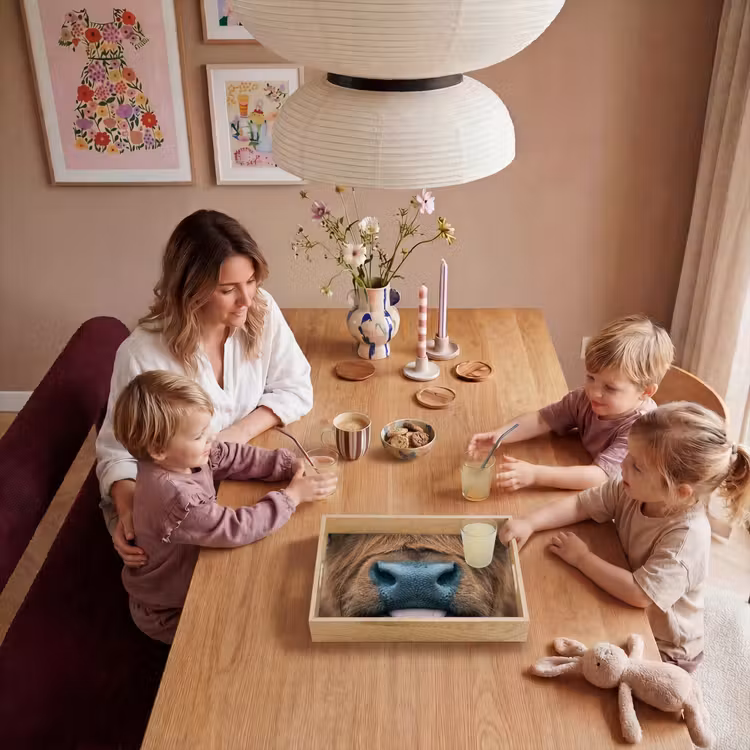 Schotse hooglander - Neus - Bruin Dienblad Rechthoek middel -sfeer4