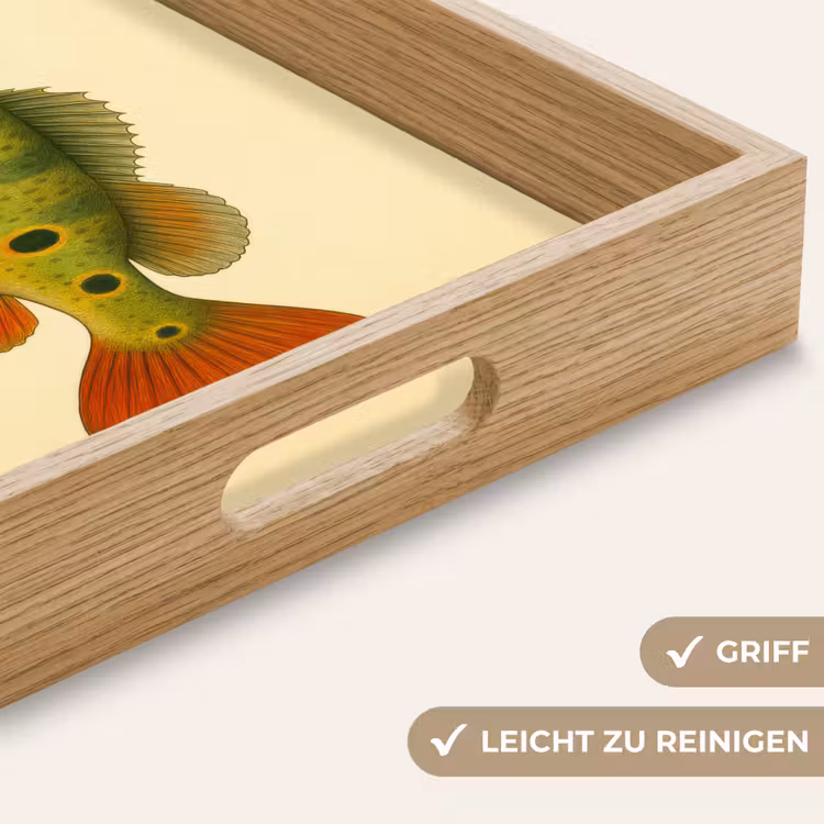 Schubben - Vis - Groen - Illustratie Dienblad Rechthoek middel -USP_HandgreepDE