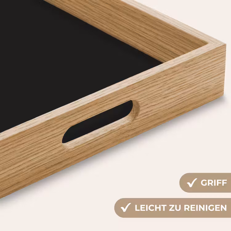 Zwart - Minimalistisch - Valentijn Dienblad Rechthoek middel -USP_HandgreepDE
