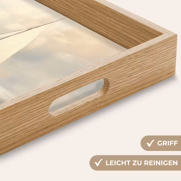 Zeilschip - Zee - Bewolkt Dienblad Rechthoek middel -USP_HandgreepDE