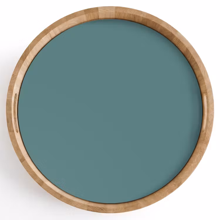 Serene - Teal - Blauw Dienblad Rond middel 914 -z3d_shopping