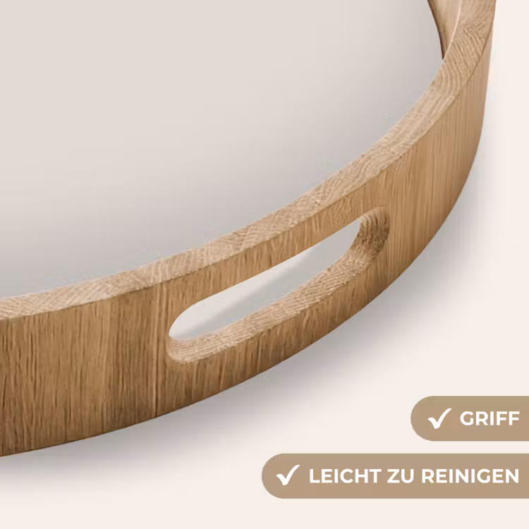 Silent - Sandstone - Grijs Dienblad Rond middel 914 -USP_HandgreepDE