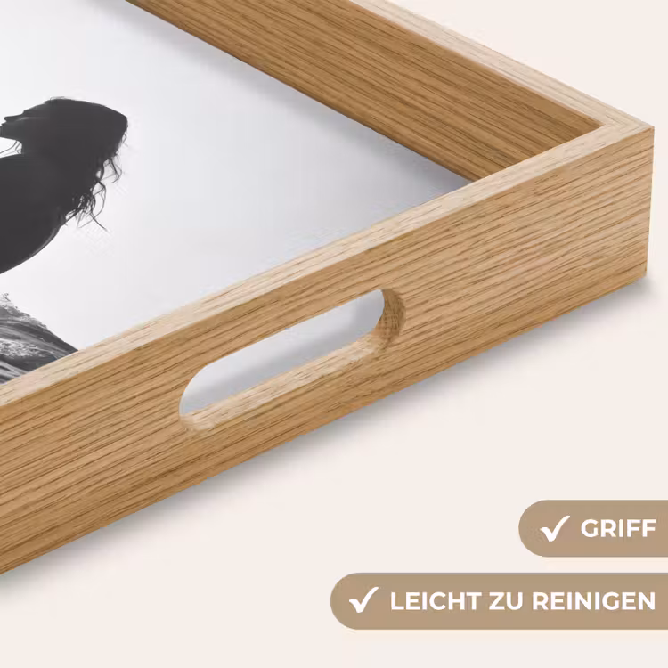 Silhouet - Vrouw - Surfplank - Water Dienblad Rechthoek middel -USP_HandgreepDE