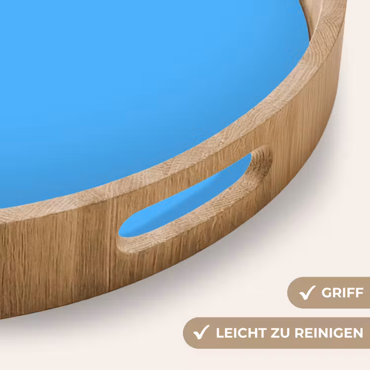 Sky - Blue - Blauw Dienblad Rond middel 914 -USP_HandgreepDE