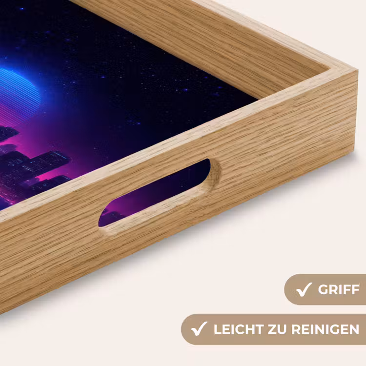 Skyline - Zon - Neon - Rasterpatroon Dienblad Rechthoek middel -USP_HandgreepDE