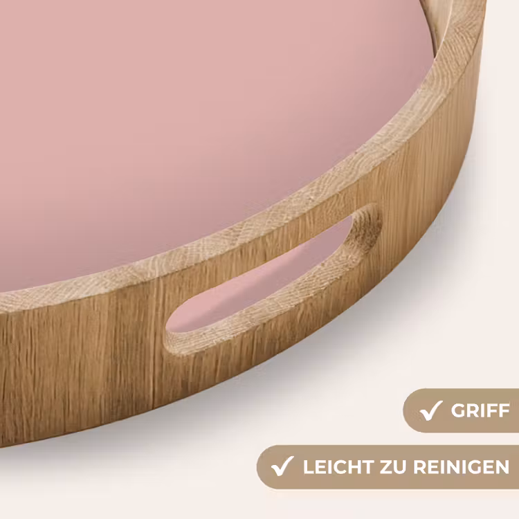 Soft - Blush - Roze Dienblad Rond middel 914 -USP_HandgreepDE