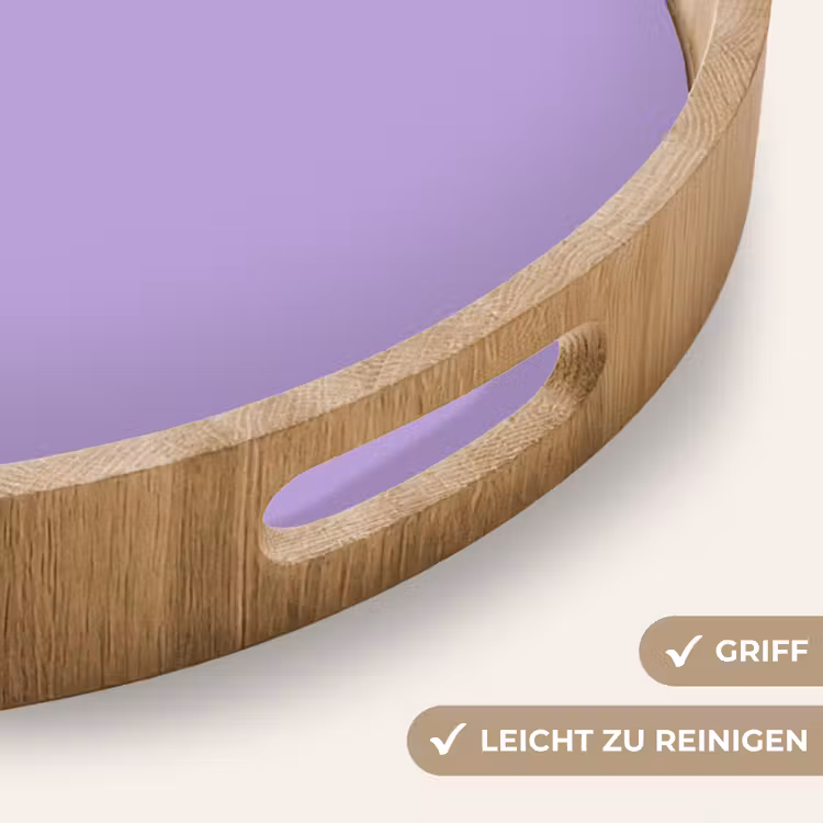 Soft - Lavender - Paars Dienblad Rond middel 914 -USP_HandgreepDE
