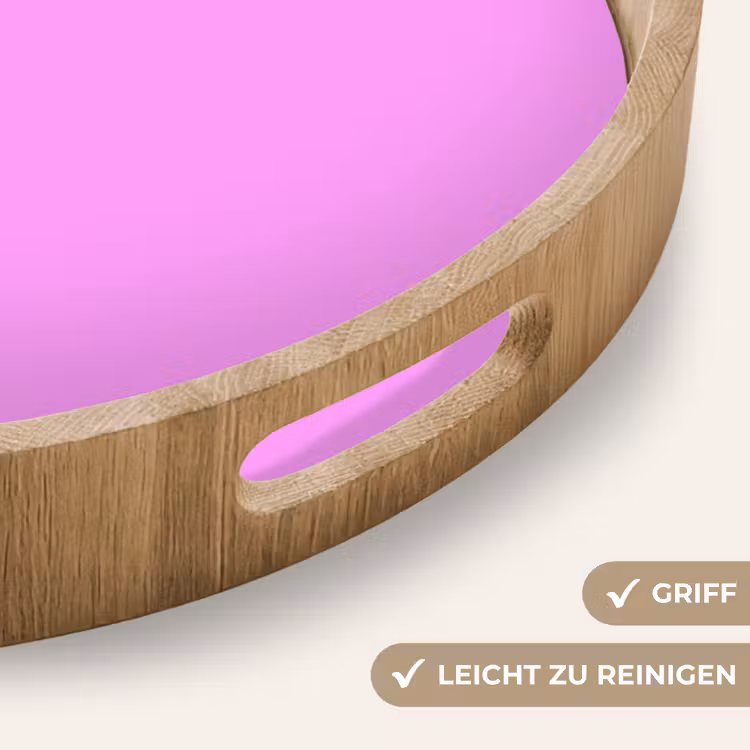 Soft - Lavender - Roze Dienblad Rond middel 914 -USP_HandgreepDE