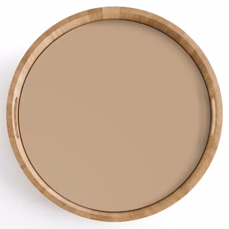 Soft - Taupe - Bruin Dienblad Rond middel 914 -z3d_shopping