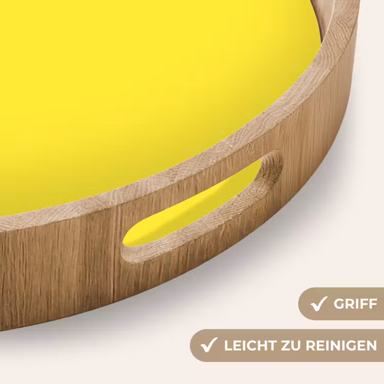 Soft - Custard - Geel Dienblad Rond middel 914 -USP_HandgreepDE