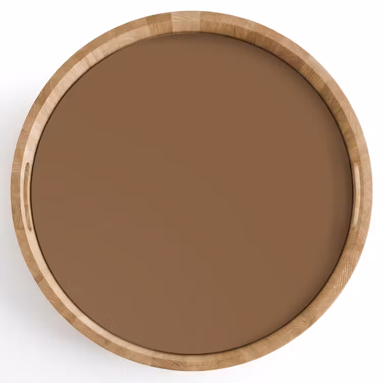 Soft - Walnut - Bruin Dienblad Rond middel 914 -z3d_shopping