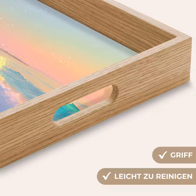 Zomerlicht - Strand - Fonkelende accenten Dienblad Rechthoek middel -USP_HandgreepDE
