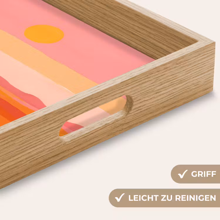 Zon - Abstract - Landschap - Oranje Dienblad Rechthoek middel -USP_HandgreepDE
