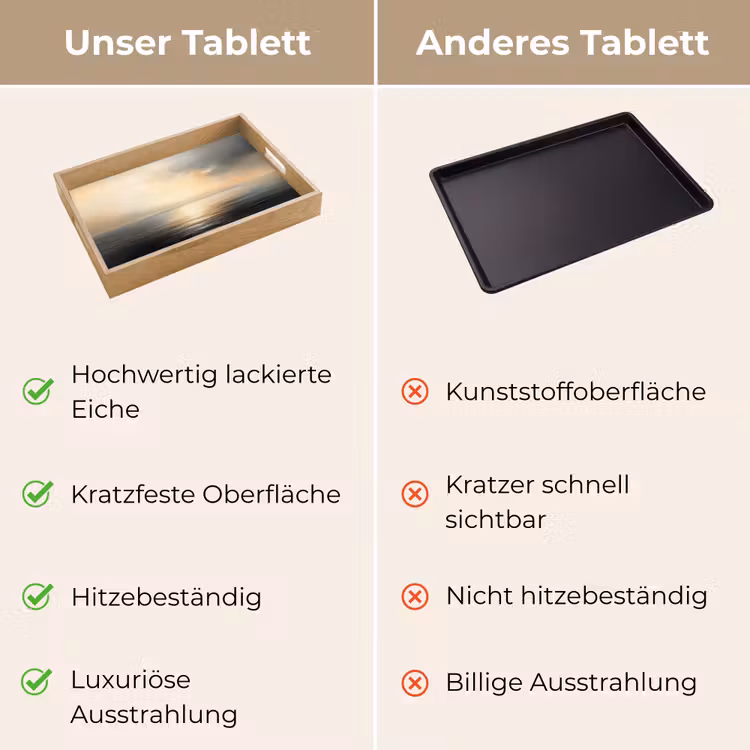 Zon - Horizon - Zee Dienblad Rechthoek middel -USP_VergelijkingDE