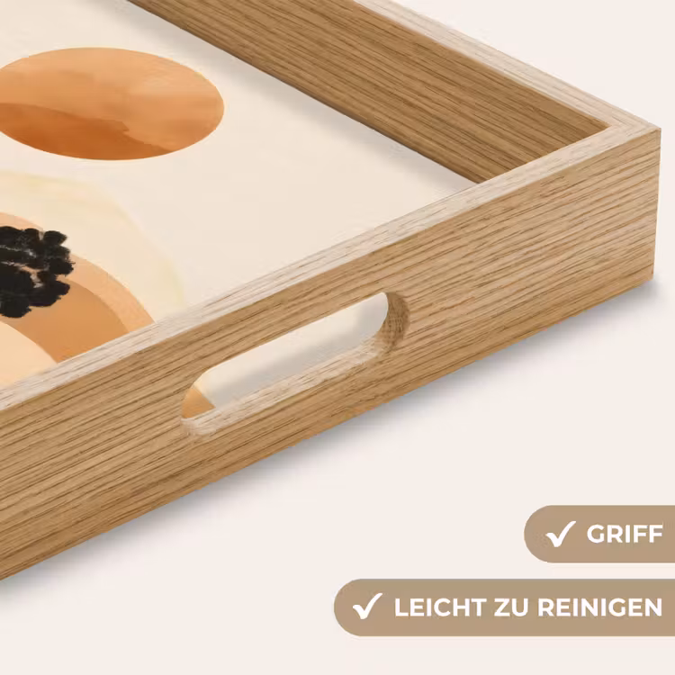 Zon - Heuvels - Boom - Abstract Dienblad Rechthoek middel -USP_HandgreepDE