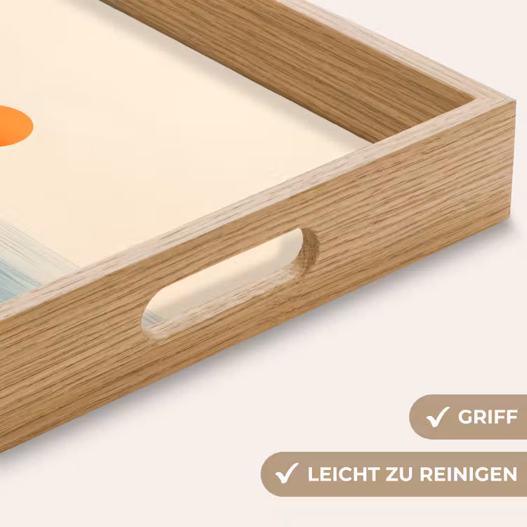 Zon - Oranje - Zee Dienblad Rechthoek middel -USP_HandgreepDE
