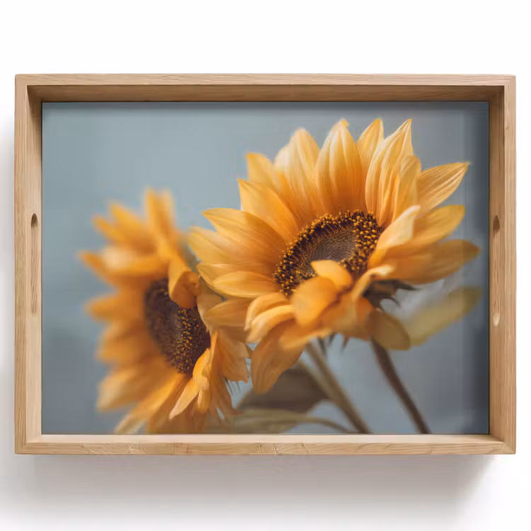 Zonnebloemen - Geel - Wazig Dienblad Rechthoek middel -z3d_shopping