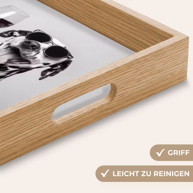 Zonnebril - Dalmatiër - Wijnglas - Tong Dienblad Rechthoek middel -USP_HandgreepDE