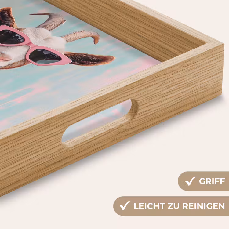 Zonnebril - Roze - Geit - Horen Dienblad Rechthoek middel -USP_HandgreepDE