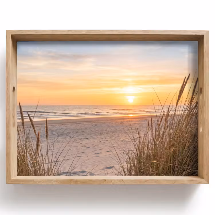 Zonsondergang - Duinen - Zee Dienblad Rechthoek middel -z3d_shopping