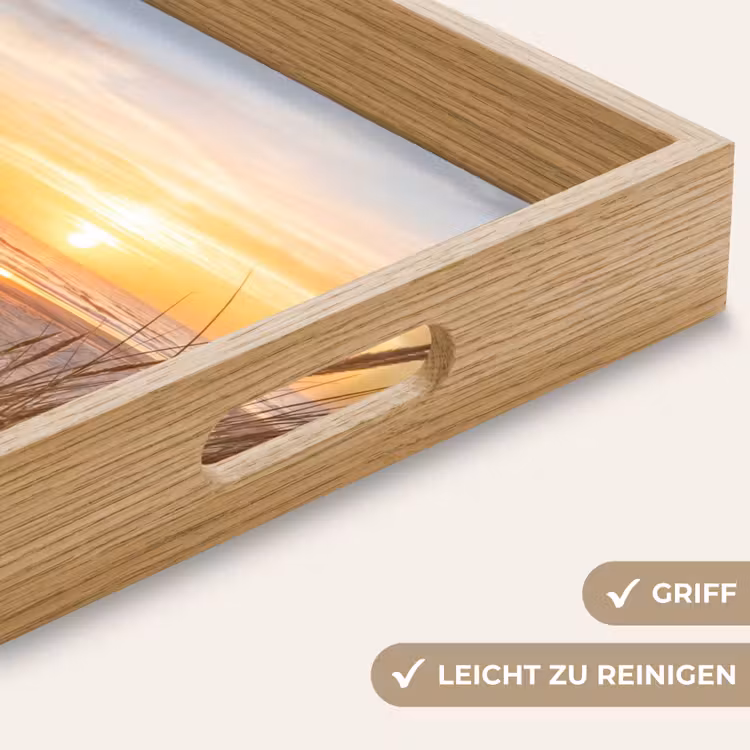 Zonsondergang - Duinen - Zee Dienblad Rechthoek middel -USP_HandgreepDE