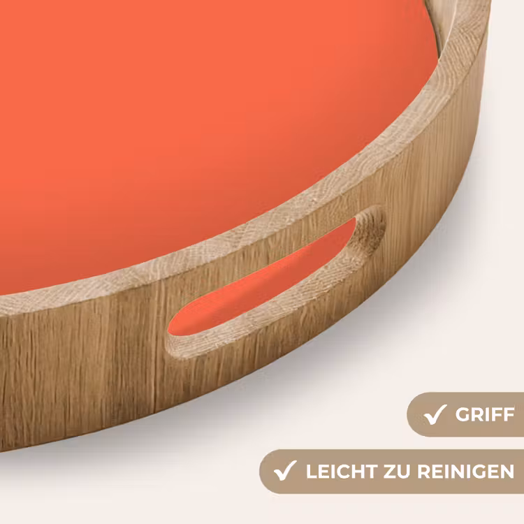 Sunset - Salmon - Oranje Dienblad Rond middel 914 -USP_HandgreepDE