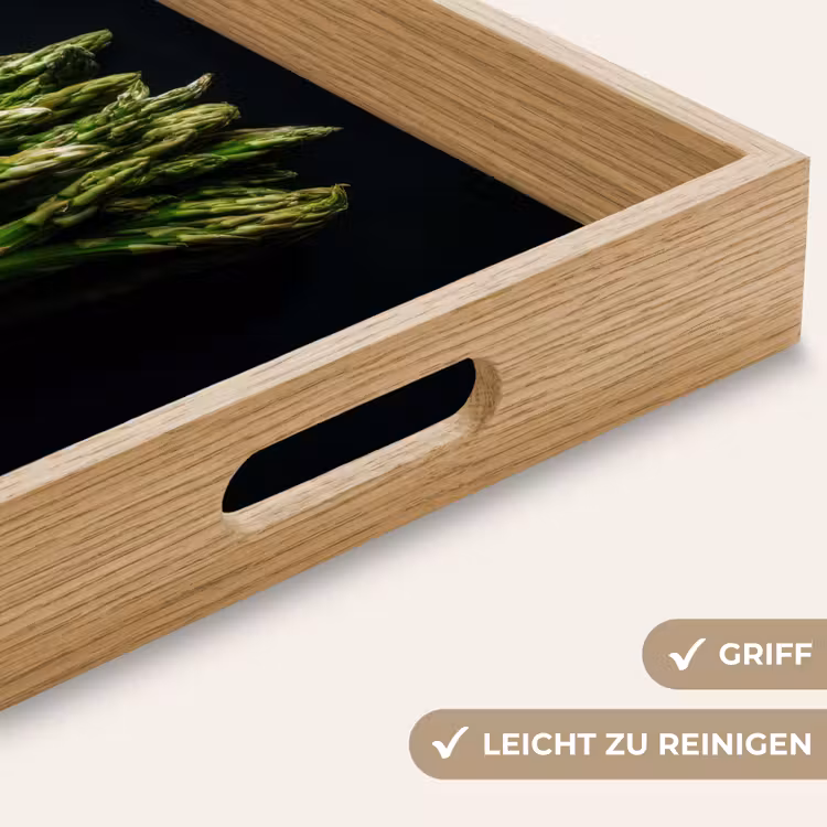 Asperges - Felgroen Dienblad Rechthoek middel -USP_HandgreepDE