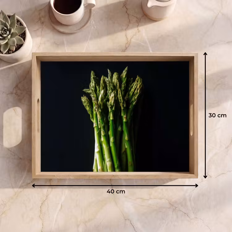 Asperges - Felgroen Dienblad Rechthoek middel -USP_Formaat