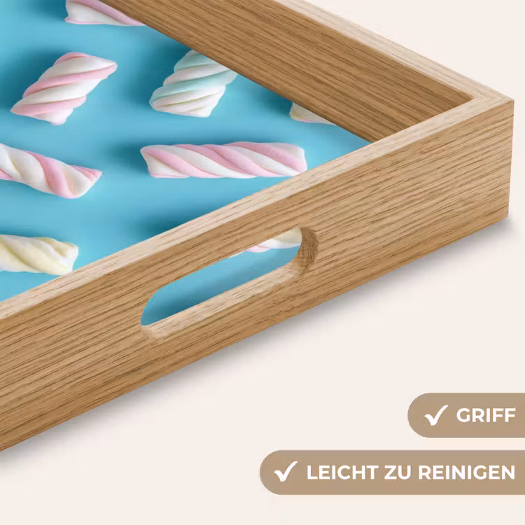 Spekjes - Pastel - Snoep - Blauw Dienblad Rechthoek middel -USP_HandgreepDE
