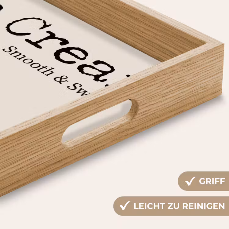 Ice cream - Softijs - Kleurrijk - Kers Dienblad Rechthoek middel -USP_HandgreepDE