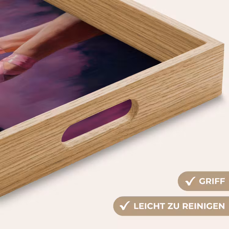 Spitzen - Paars - Contrast Dienblad Rechthoek middel -USP_HandgreepDE