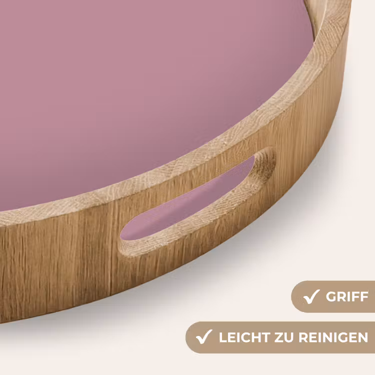 Dusty - Mauve - Paars Dienblad Rond middel 914 -USP_HandgreepDE