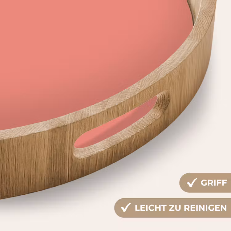 Dusty - Peach - Koraal Dienblad Rond middel 914 -USP_HandgreepDE