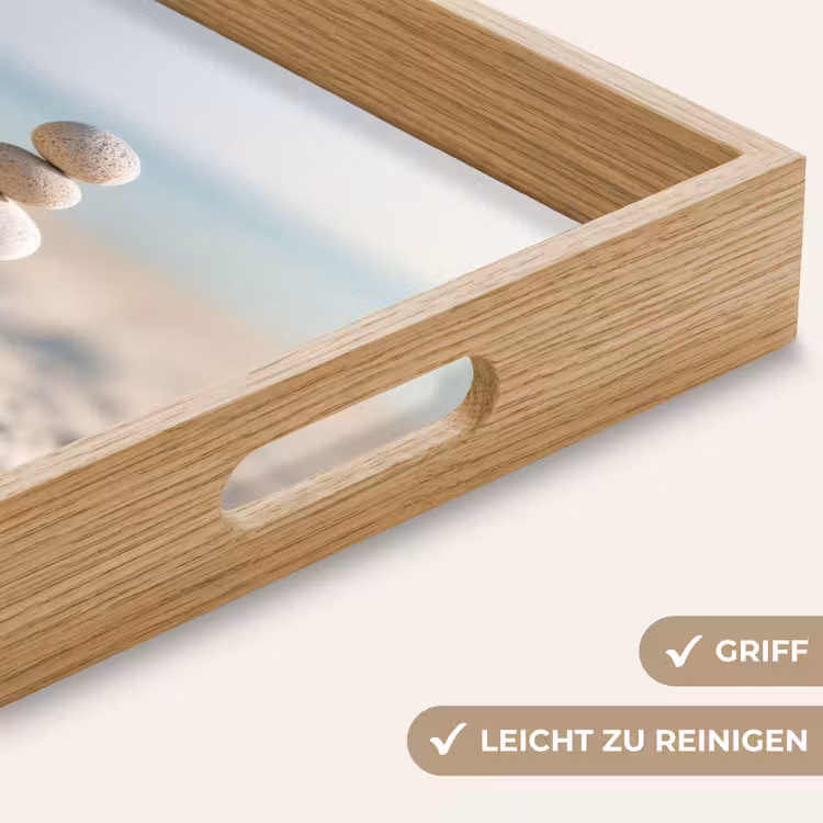 Stenen - Stapel - Zand - Zee Dienblad Rechthoek middel -USP_HandgreepDE