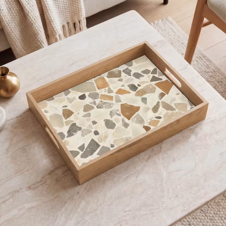 Stenen - Terrazzo - Decoratie - Tegels Dienblad Rechthoek middel -sfeer1