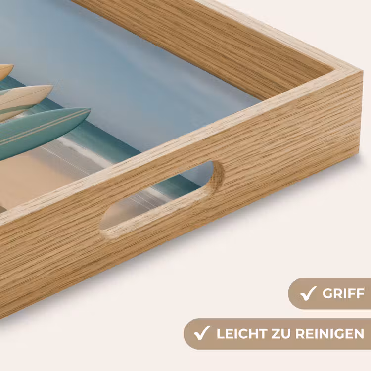 Strand - Surfbord - Pastel Dienblad Rechthoek middel -USP_HandgreepDE