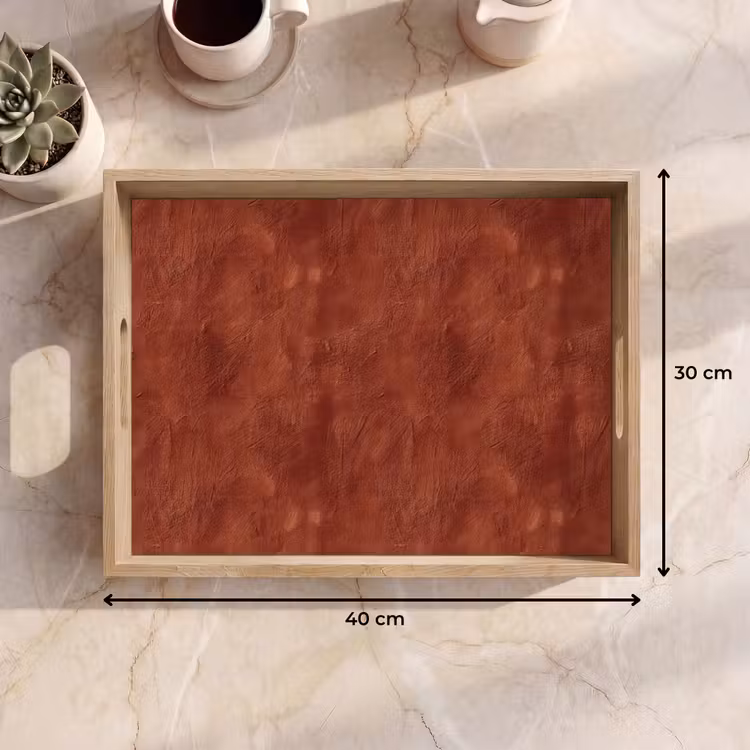 Stucwerk - Textuur - Terracotta Dienblad Rechthoek middel 911 -USP_Formaat