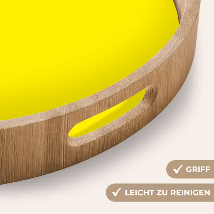 Sunshine - Glow - Geel Dienblad Rond middel 914 -USP_HandgreepDE