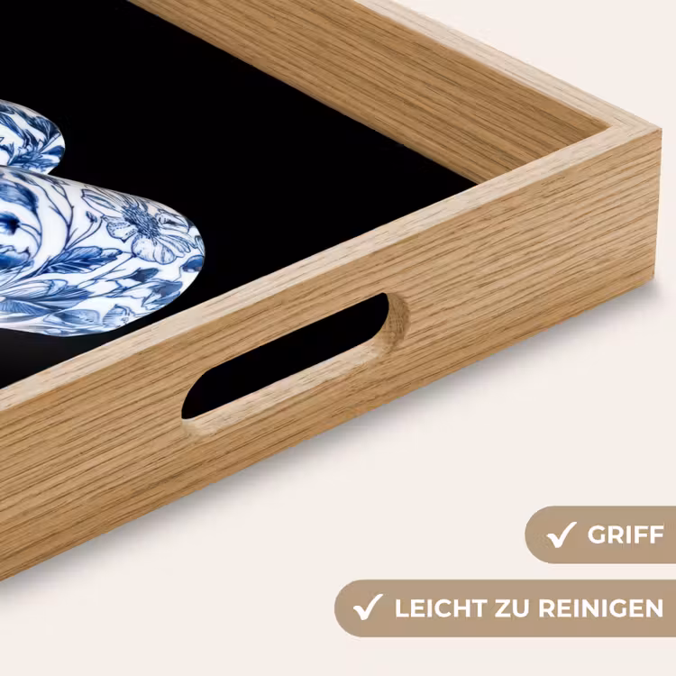 Sushi - Delfts blauw - Rijst - Vis - Elegant Dienblad Rechthoek middel -USP_HandgreepDE