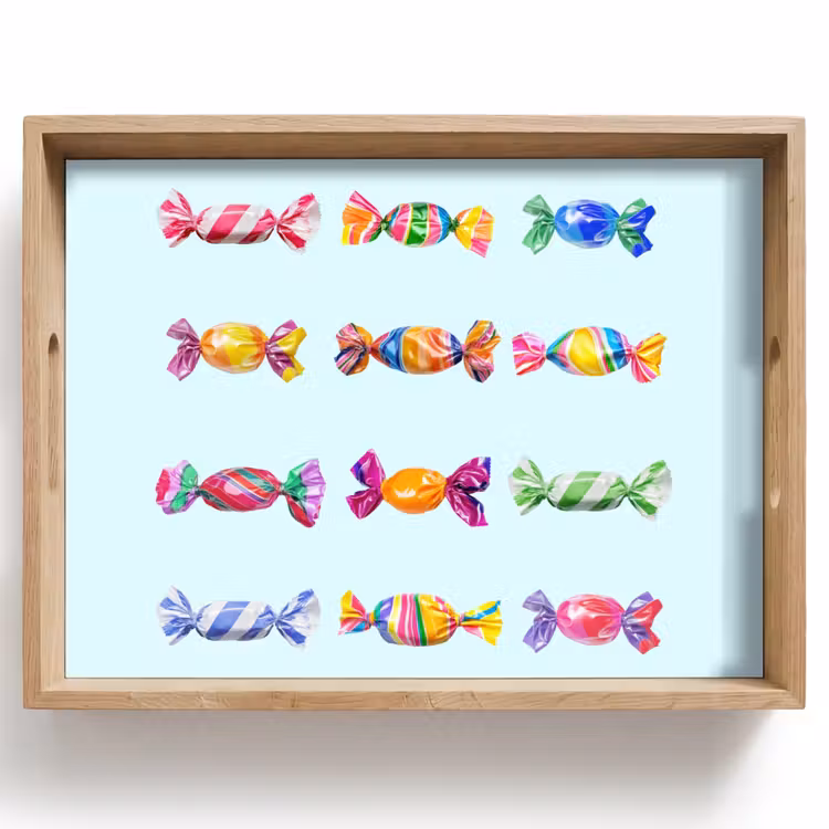 Snoepjes - Realistisch - Kleurrijk Dienblad Rechthoek middel -z3d_shopping