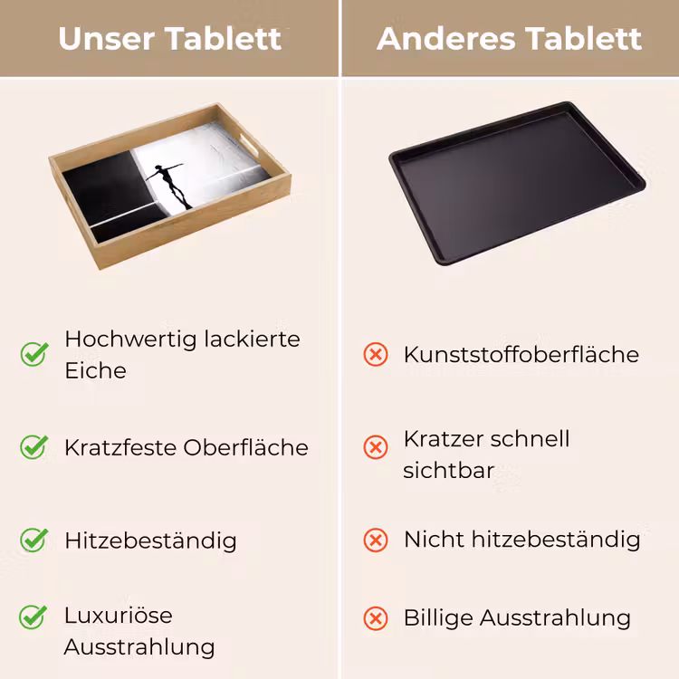 Danser - Silhouette - Kunst - Modern - Zwart-wit Dienblad Rechthoek middel -USP_VergelijkingDE