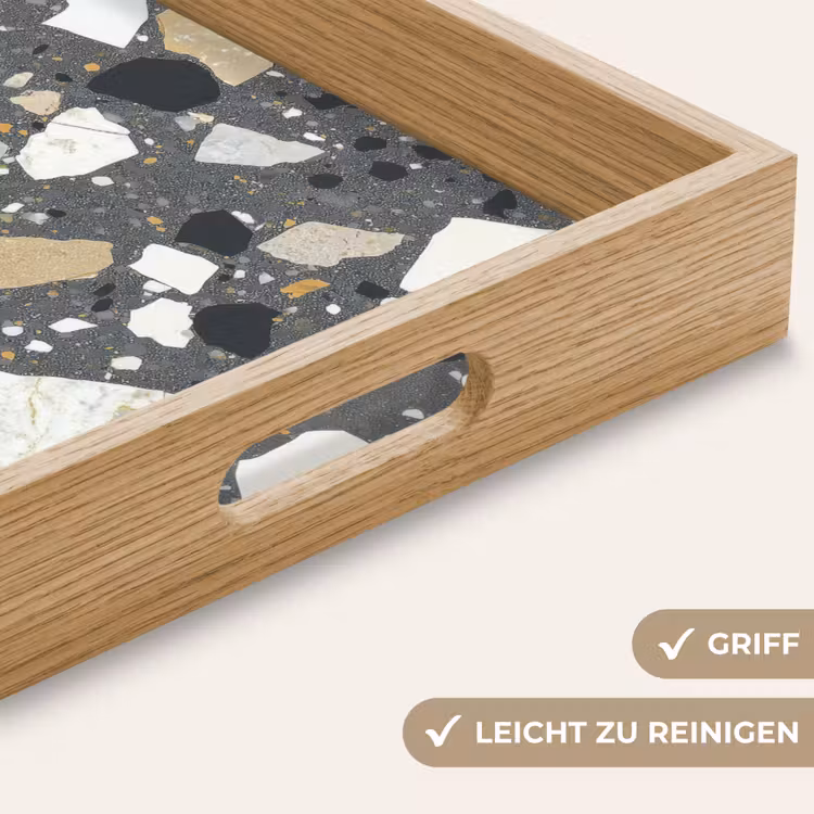 Terrazzo - Decoratie - Interieur - Stenen Dienblad Rechthoek middel -USP_HandgreepDE
