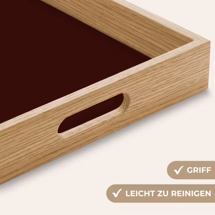 Tekst - Rood - Minimalistisch Dienblad Rechthoek middel -USP_HandgreepDE