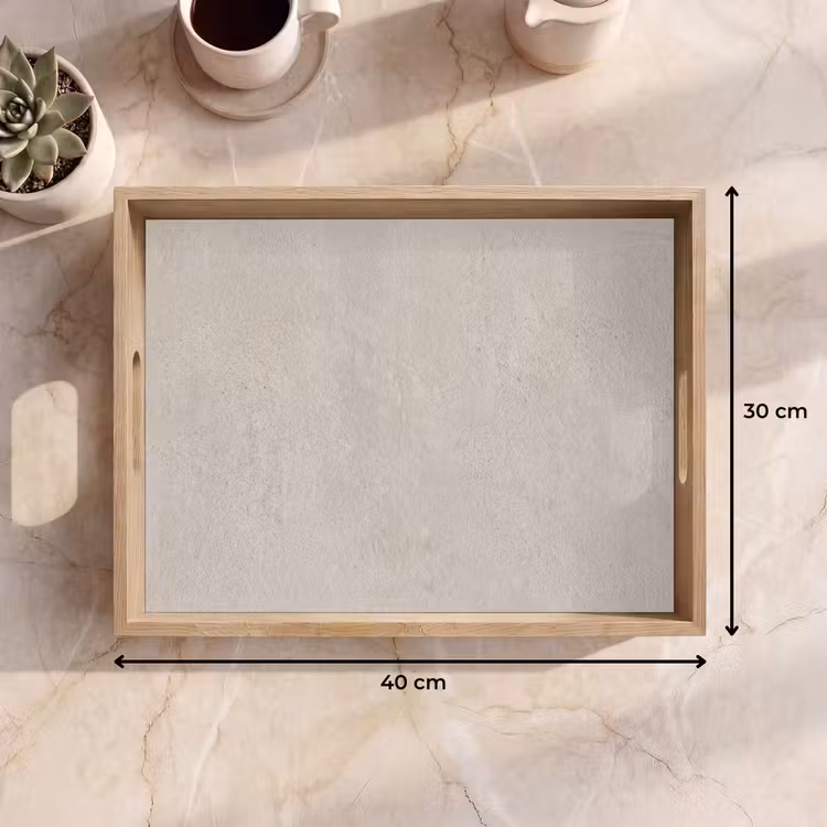 Textuur - Effen - Abstract - Beige Dienblad Rechthoek middel -USP_Formaat
