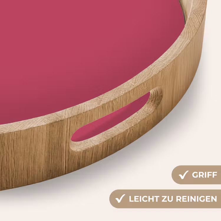 Deep - Berry - Rood Dienblad Rond middel 914 -USP_HandgreepDE
