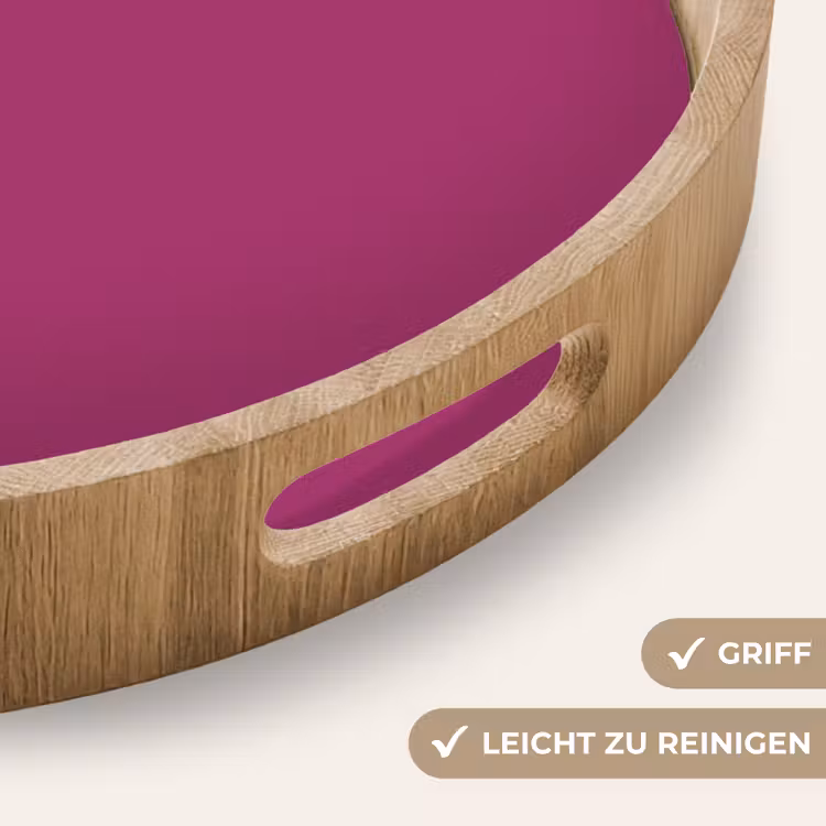 Deep - Magenta - Paars Dienblad Rond middel 914 -USP_HandgreepDE