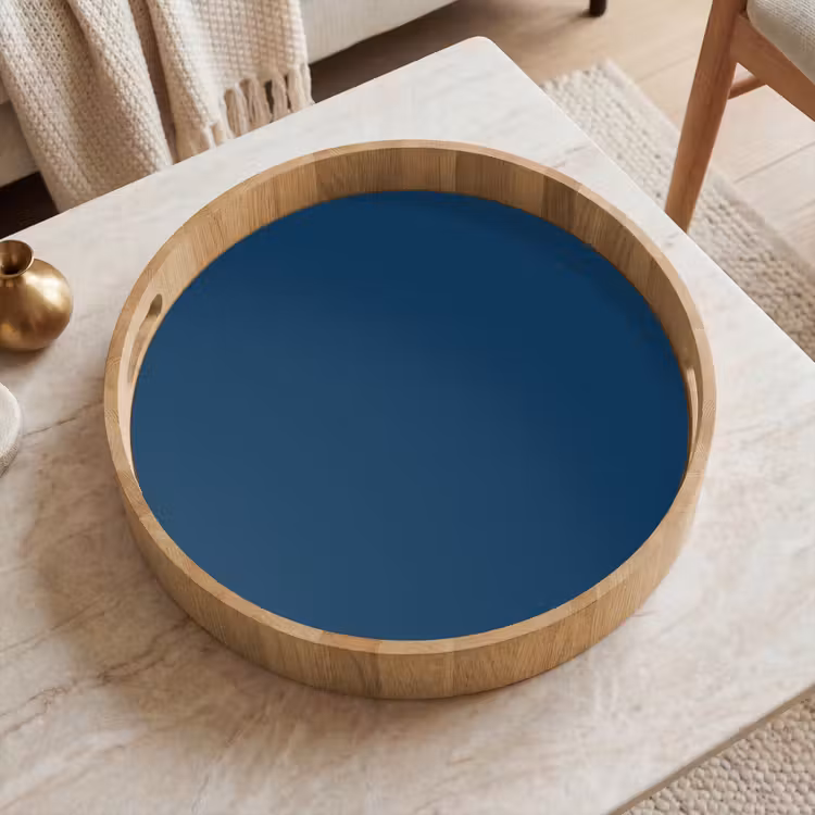 Deep - Ocean - Blauw Dienblad Rond middel 914 -sfeer1