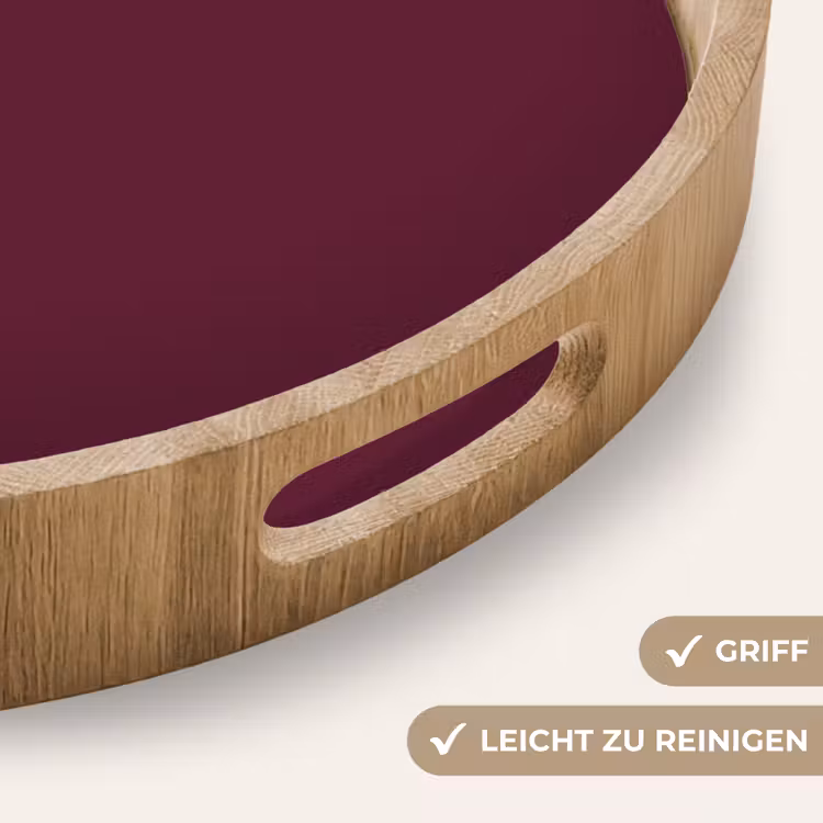Deep - Plum - Paars Dienblad Rond middel 914 -USP_HandgreepDE