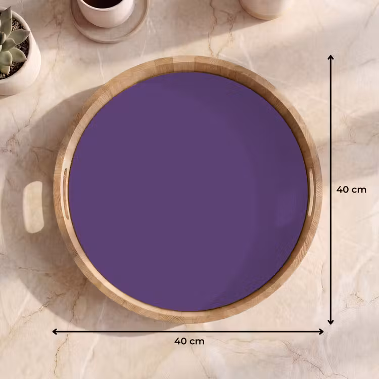Deep - Plum - Paars Dienblad Rond middel 914 -USP_Formaat