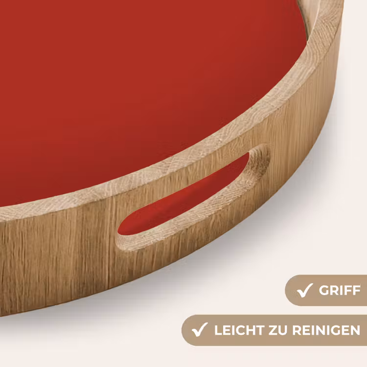 Deep - Crimson - Rood Dienblad Rond middel 914 -USP_HandgreepDE